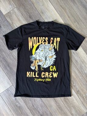 Kill Crew Wolves Eat Black Graphic Tee